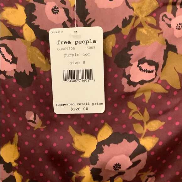 NWT FREE PEOPLE PURPLE COM LONG SLEEVE MINI DRESS❤️❤️❤️❤️ - Picture 11 of 16